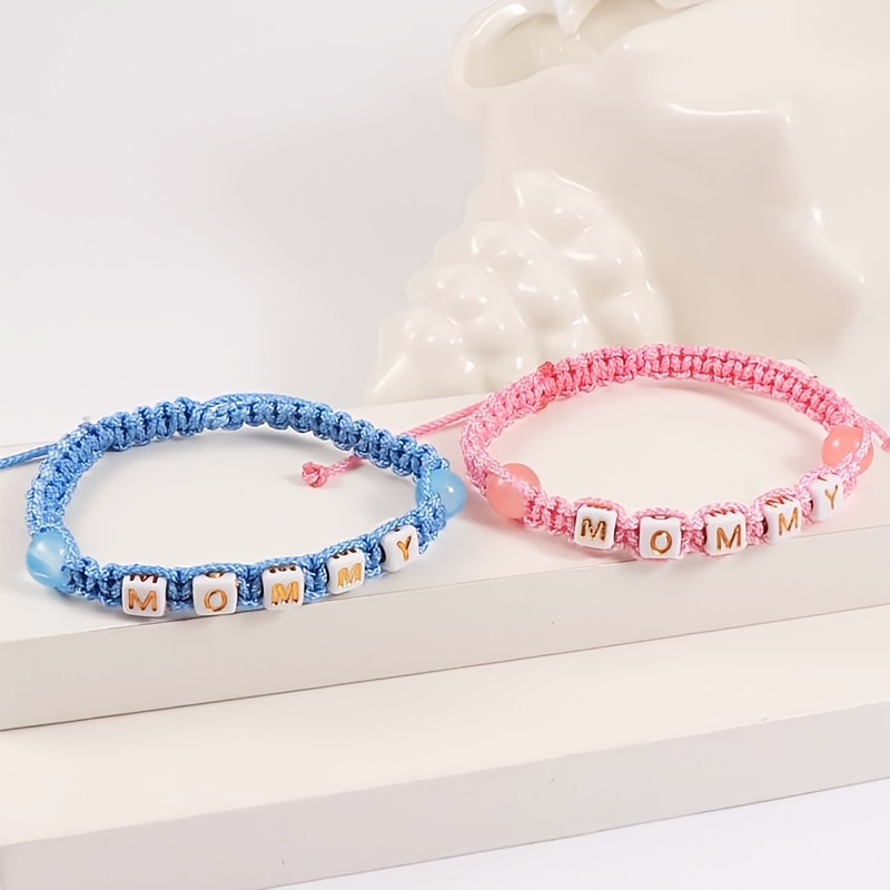 Customizable Bracelet Set with Fresh Letter Beads